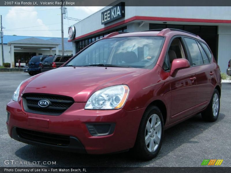 Volcanic Red / Beige 2007 Kia Rondo LX