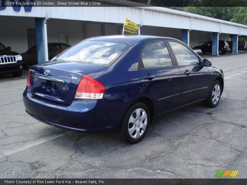 Deep Ocean Blue / Gray 2008 Kia Spectra EX Sedan