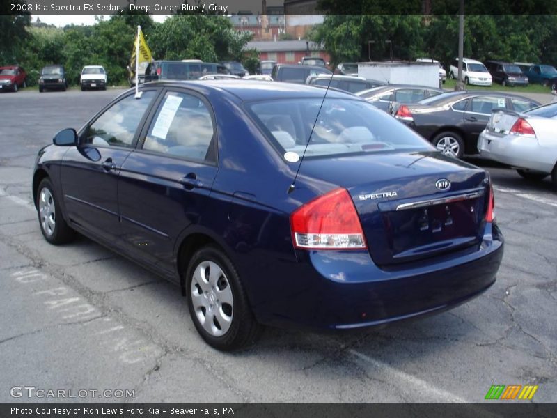 Deep Ocean Blue / Gray 2008 Kia Spectra EX Sedan