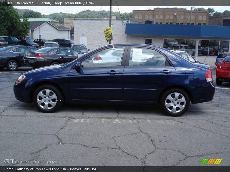 Deep Ocean Blue / Gray 2008 Kia Spectra EX Sedan