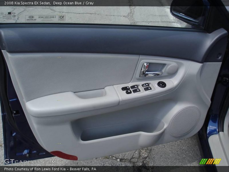 Deep Ocean Blue / Gray 2008 Kia Spectra EX Sedan