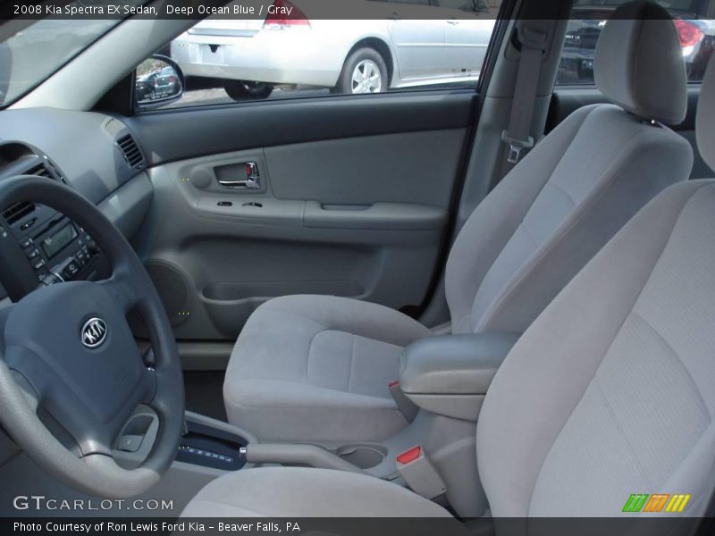 Deep Ocean Blue / Gray 2008 Kia Spectra EX Sedan