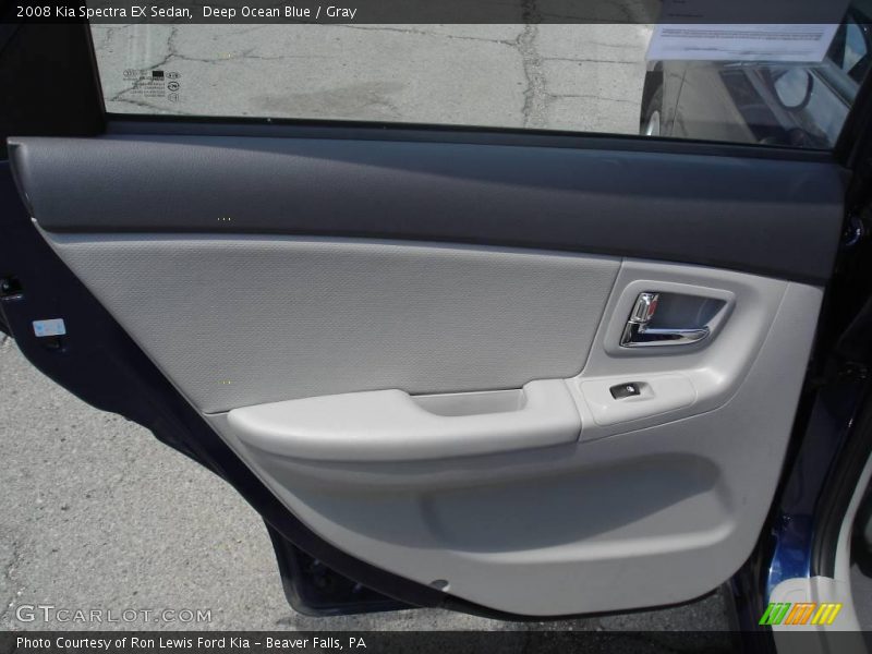 Deep Ocean Blue / Gray 2008 Kia Spectra EX Sedan