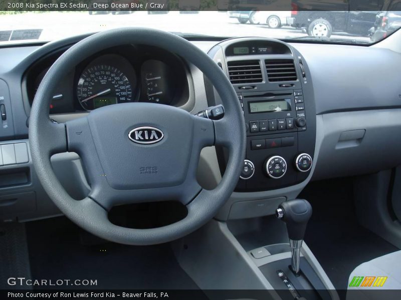 Deep Ocean Blue / Gray 2008 Kia Spectra EX Sedan
