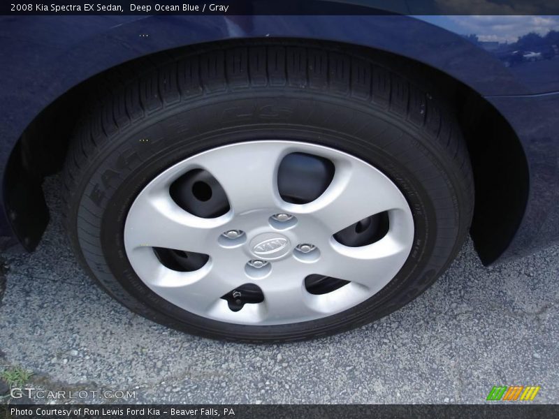 Deep Ocean Blue / Gray 2008 Kia Spectra EX Sedan