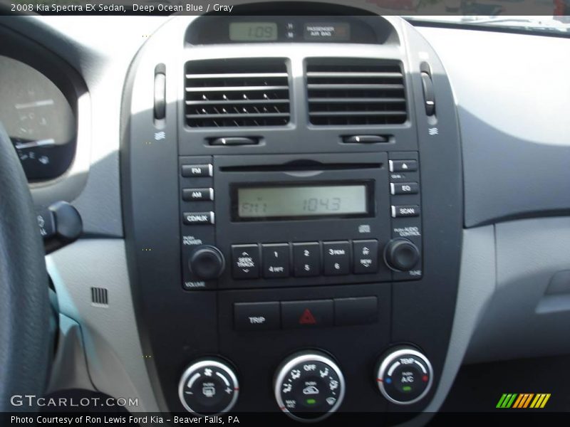 Deep Ocean Blue / Gray 2008 Kia Spectra EX Sedan