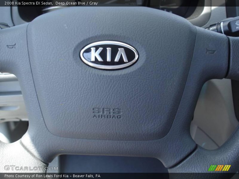 Deep Ocean Blue / Gray 2008 Kia Spectra EX Sedan