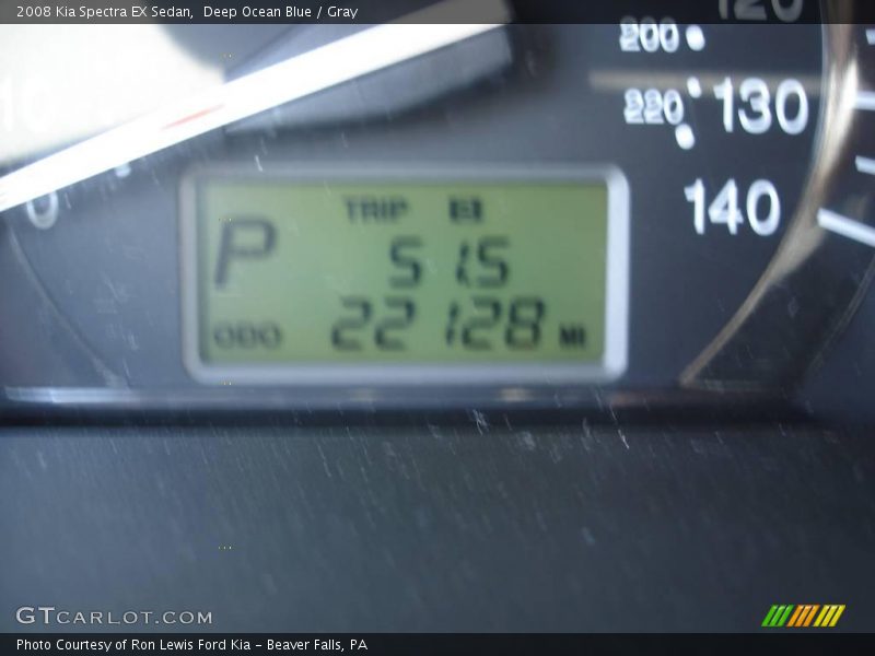 Deep Ocean Blue / Gray 2008 Kia Spectra EX Sedan