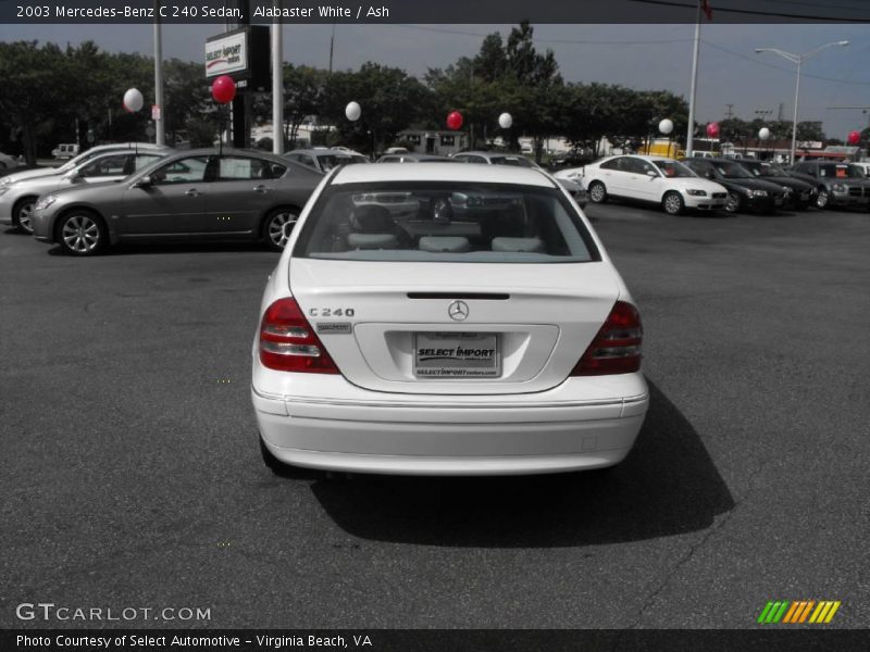 Alabaster White / Ash 2003 Mercedes-Benz C 240 Sedan