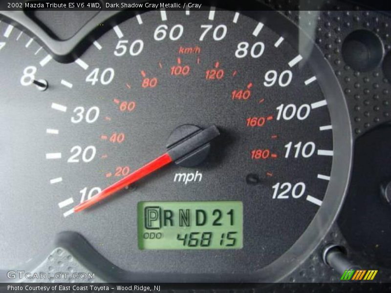 Dark Shadow Gray Metallic / Gray 2002 Mazda Tribute ES V6 4WD