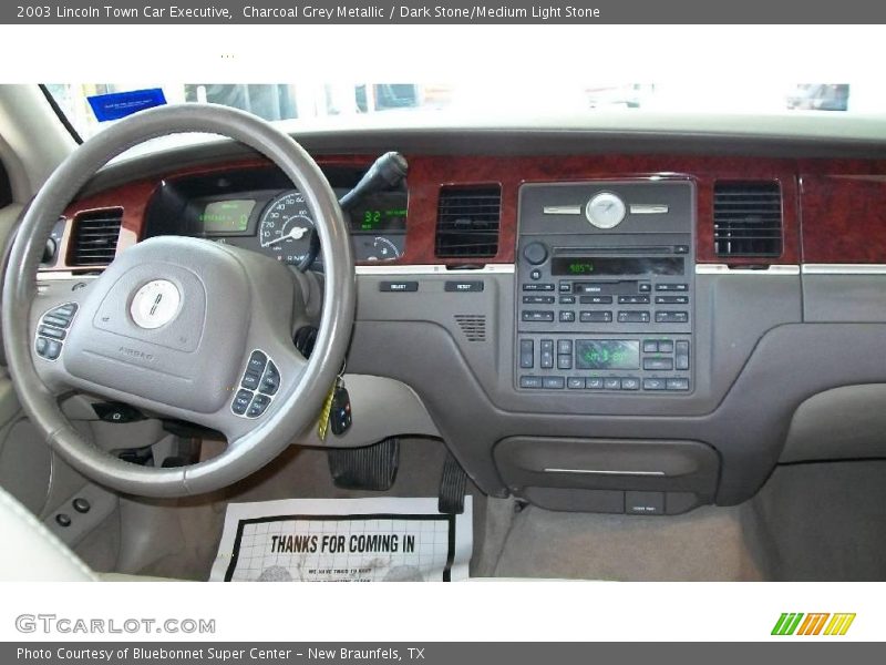 Charcoal Grey Metallic / Dark Stone/Medium Light Stone 2003 Lincoln Town Car Executive