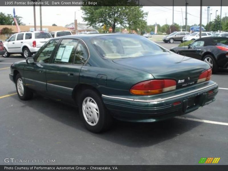 Dark Green Metallic / Beige 1995 Pontiac Bonneville SE