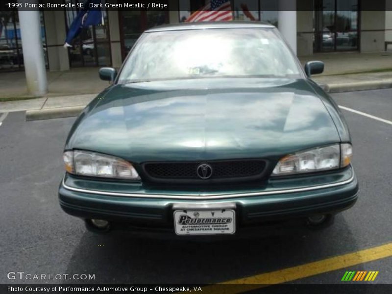 Dark Green Metallic / Beige 1995 Pontiac Bonneville SE
