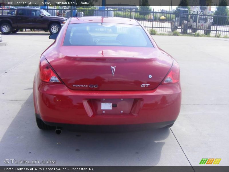 Crimson Red / Ebony 2006 Pontiac G6 GT Coupe