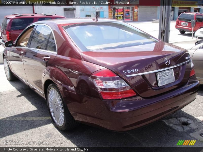 Barolo Red Metallic / Cashmere/Savanna 2007 Mercedes-Benz S 550 4Matic Sedan
