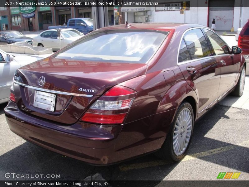 Barolo Red Metallic / Cashmere/Savanna 2007 Mercedes-Benz S 550 4Matic Sedan