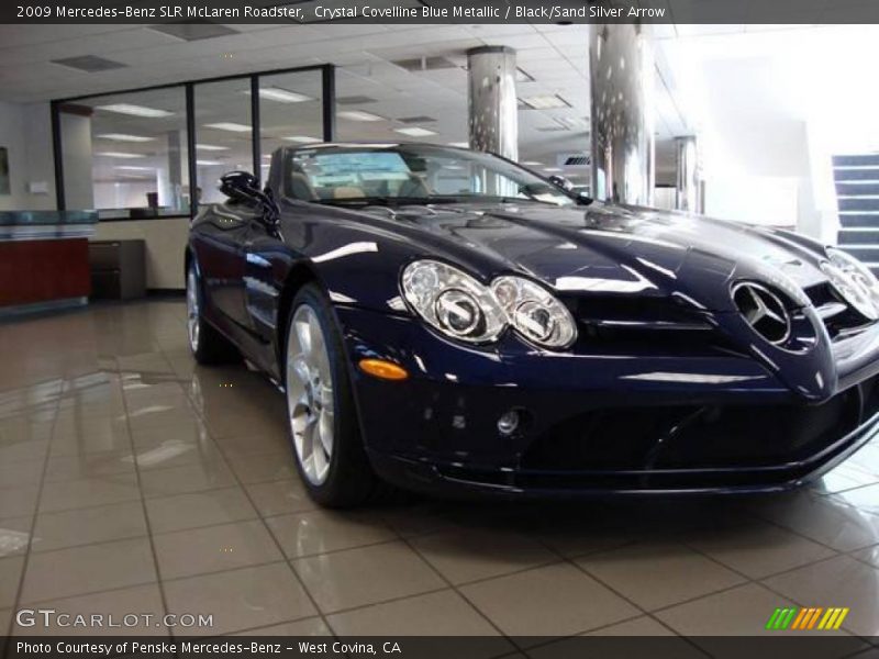 Crystal Covelline Blue Metallic / Black/Sand Silver Arrow 2009 Mercedes-Benz SLR McLaren Roadster