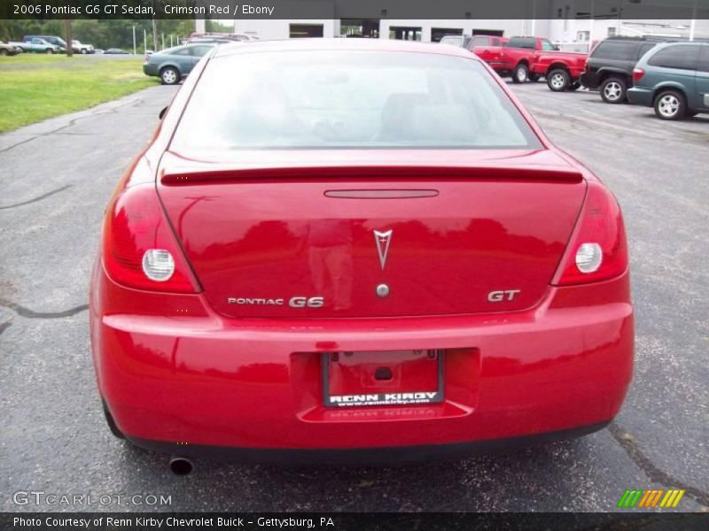 Crimson Red / Ebony 2006 Pontiac G6 GT Sedan