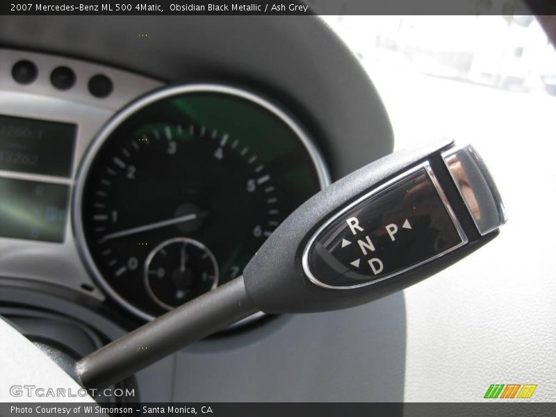 Obsidian Black Metallic / Ash Grey 2007 Mercedes-Benz ML 500 4Matic