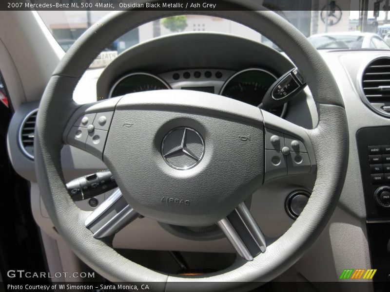 Obsidian Black Metallic / Ash Grey 2007 Mercedes-Benz ML 500 4Matic