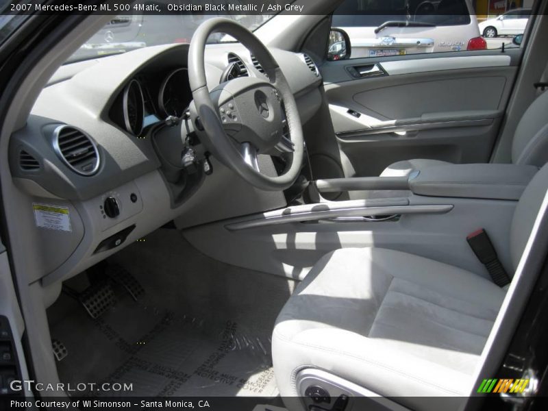 Obsidian Black Metallic / Ash Grey 2007 Mercedes-Benz ML 500 4Matic