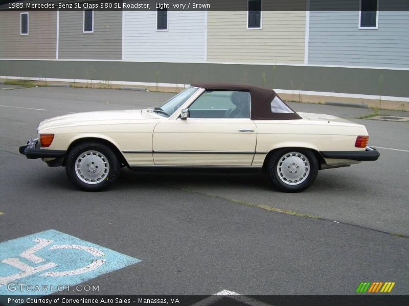 Light Ivory / Brown 1985 Mercedes-Benz SL Class 380 SL Roadster