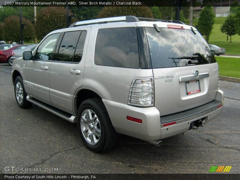 Silver Birch Metallic / Charcoal Black 2007 Mercury Mountaineer Premier AWD