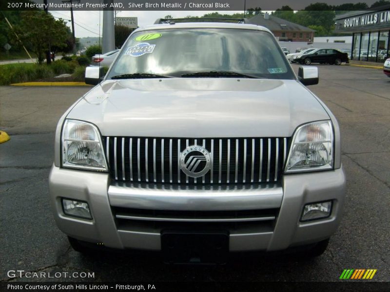 Silver Birch Metallic / Charcoal Black 2007 Mercury Mountaineer Premier AWD