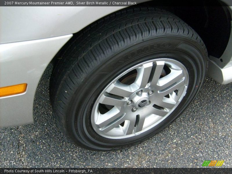 Silver Birch Metallic / Charcoal Black 2007 Mercury Mountaineer Premier AWD