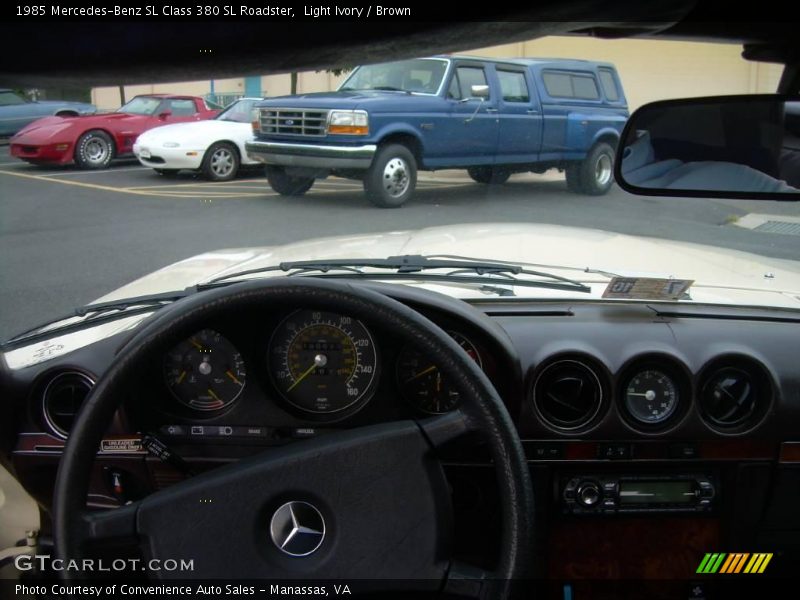 Light Ivory / Brown 1985 Mercedes-Benz SL Class 380 SL Roadster