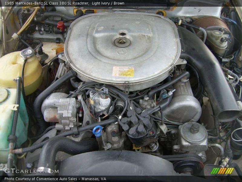 Light Ivory / Brown 1985 Mercedes-Benz SL Class 380 SL Roadster