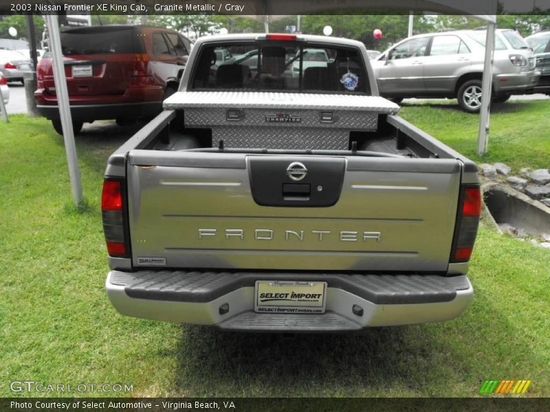 Granite Metallic / Gray 2003 Nissan Frontier XE King Cab