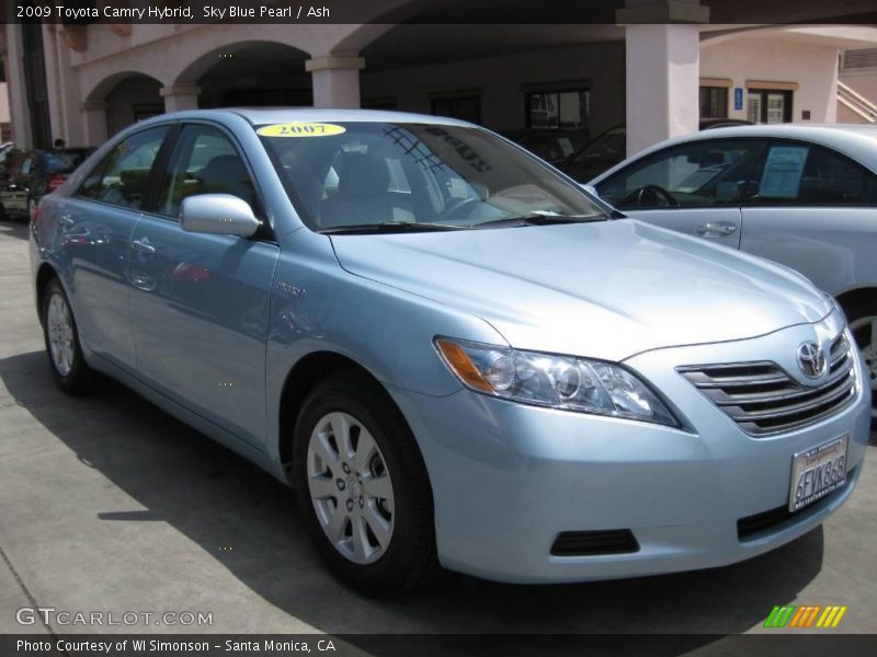 Sky Blue Pearl / Ash 2009 Toyota Camry Hybrid