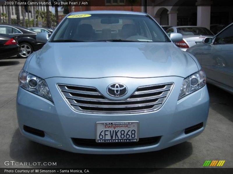 Sky Blue Pearl / Ash 2009 Toyota Camry Hybrid