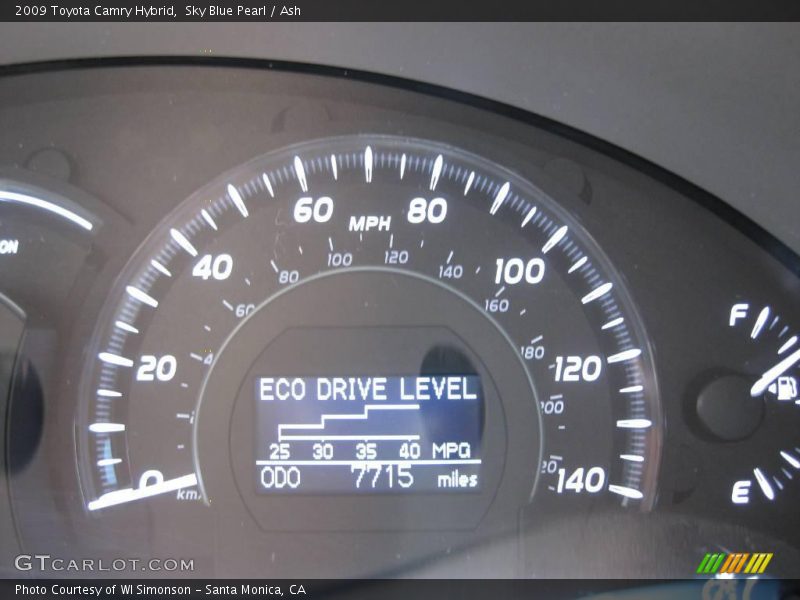 Sky Blue Pearl / Ash 2009 Toyota Camry Hybrid
