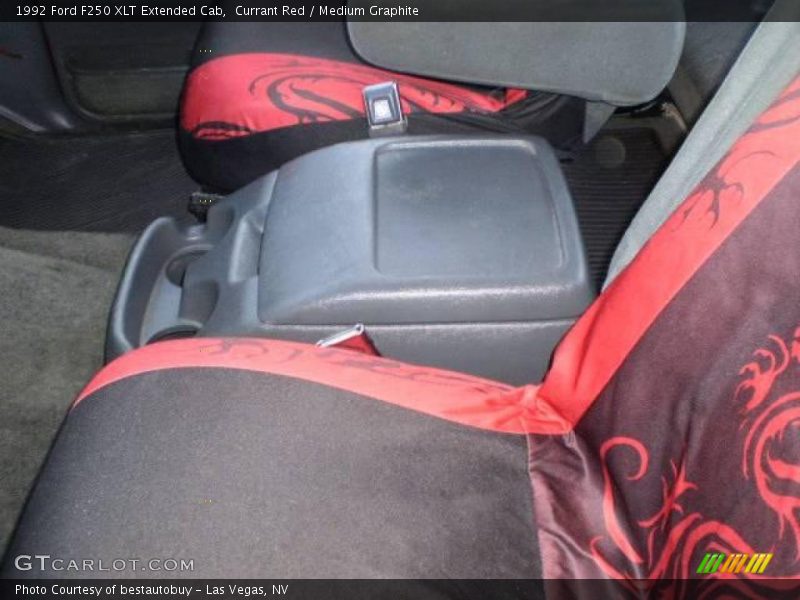 Currant Red / Medium Graphite 1992 Ford F250 XLT Extended Cab