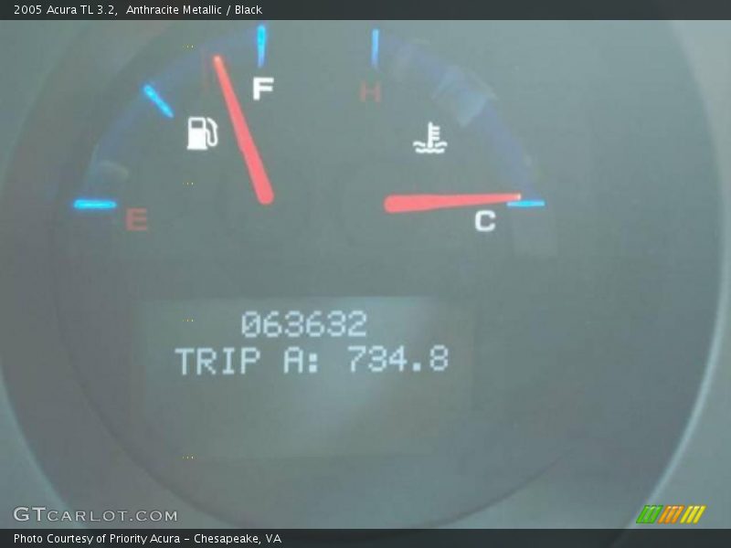 Anthracite Metallic / Black 2005 Acura TL 3.2