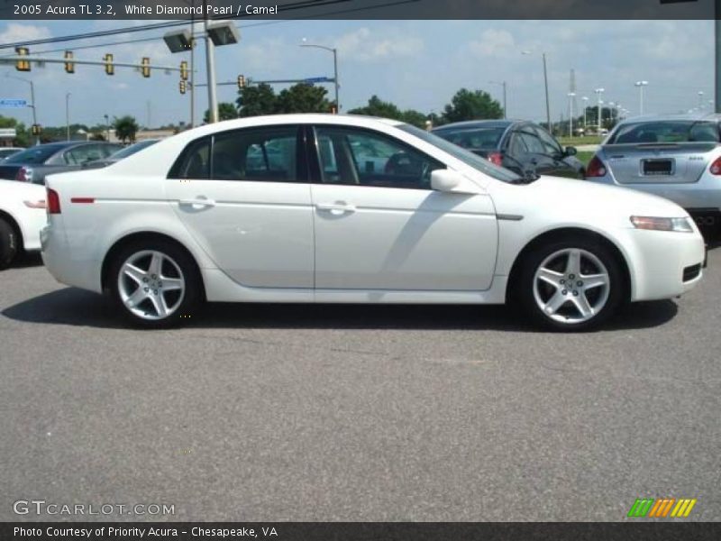 White Diamond Pearl / Camel 2005 Acura TL 3.2