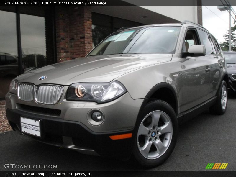 Platinum Bronze Metallic / Sand Beige 2007 BMW X3 3.0si