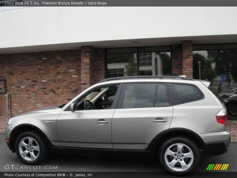 Platinum Bronze Metallic / Sand Beige 2007 BMW X3 3.0si