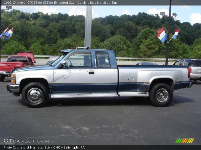 Catalina Blue Metallic / Blue 1992 Chevrolet C/K 3500 C3500 Extended Cab