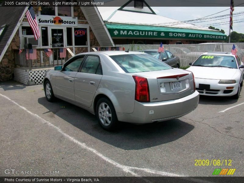 Light Platinum / Light Neutral 2005 Cadillac CTS Sedan