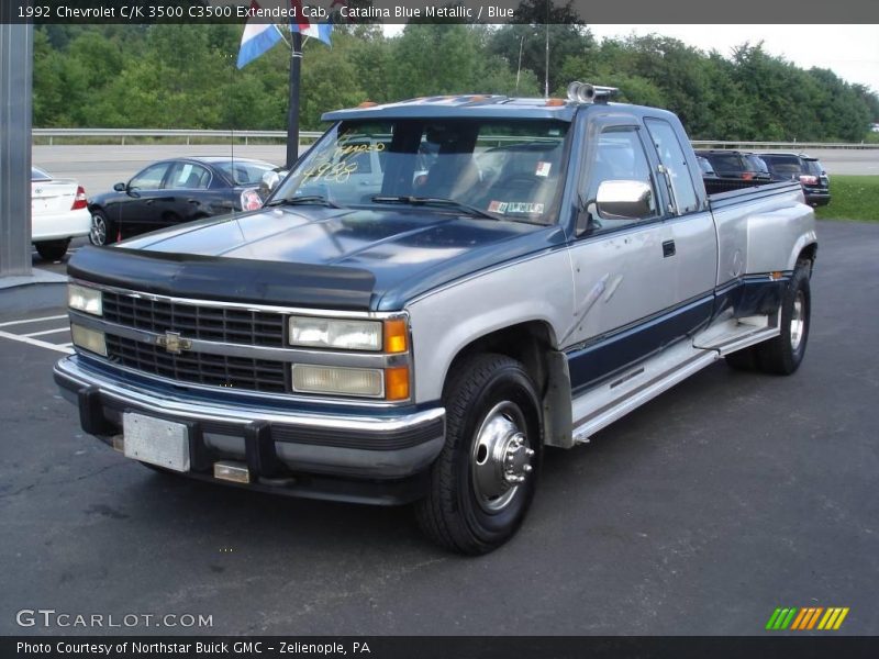 Catalina Blue Metallic / Blue 1992 Chevrolet C/K 3500 C3500 Extended Cab
