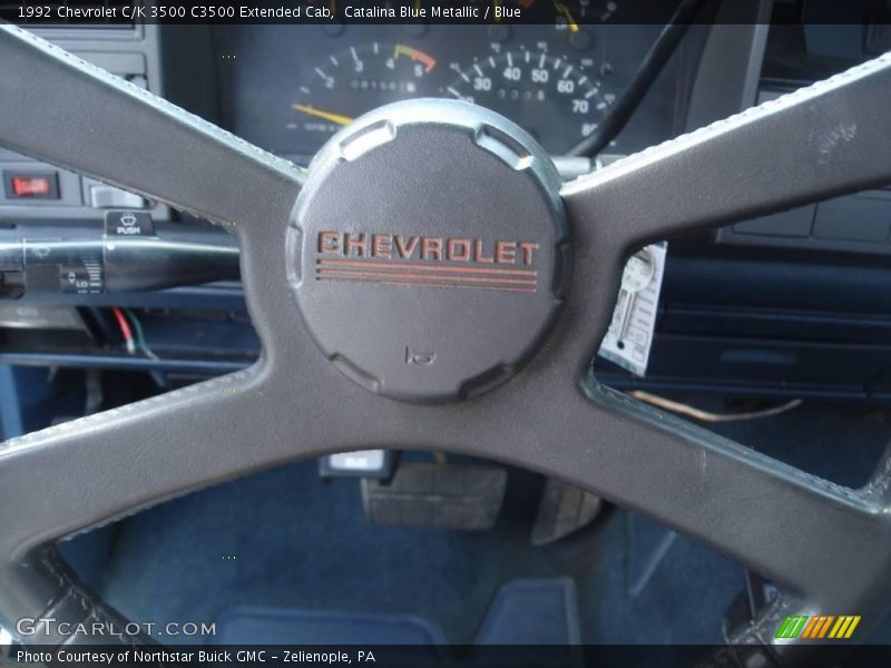 Catalina Blue Metallic / Blue 1992 Chevrolet C/K 3500 C3500 Extended Cab