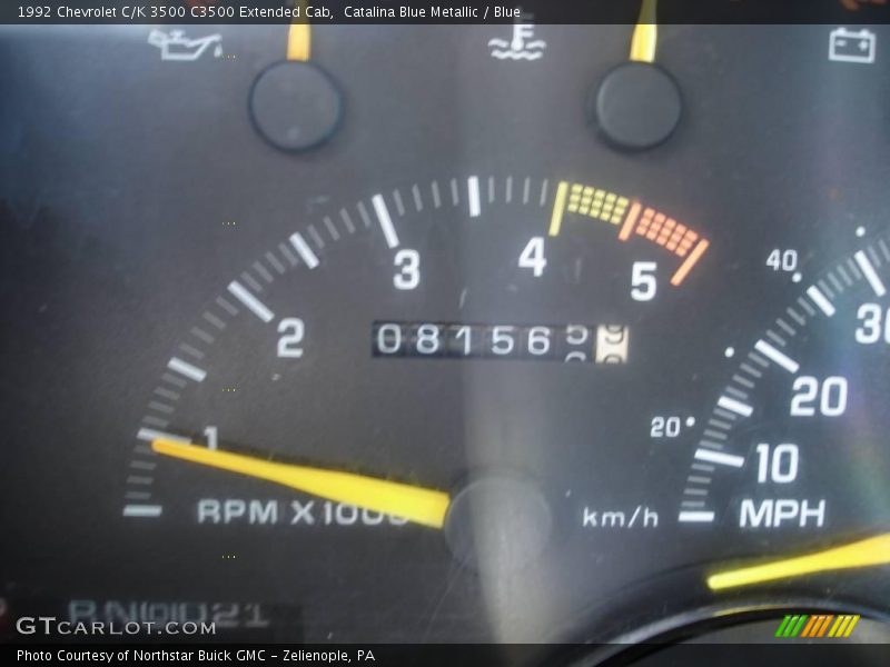 Catalina Blue Metallic / Blue 1992 Chevrolet C/K 3500 C3500 Extended Cab