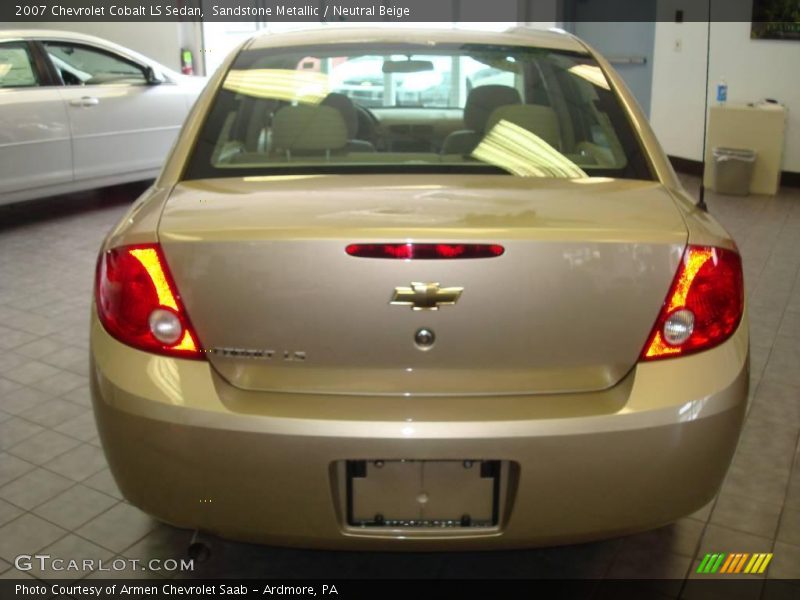 Sandstone Metallic / Neutral Beige 2007 Chevrolet Cobalt LS Sedan