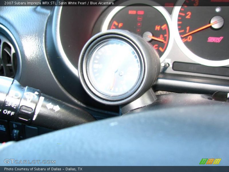 Satin White Pearl / Blue Alcantara 2007 Subaru Impreza WRX STi