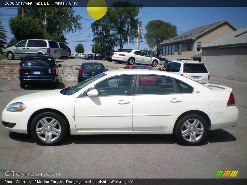 White / Gray 2008 Chevrolet Impala LT
