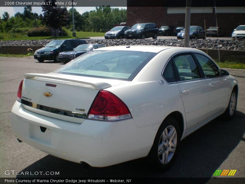 White / Gray 2008 Chevrolet Impala LT