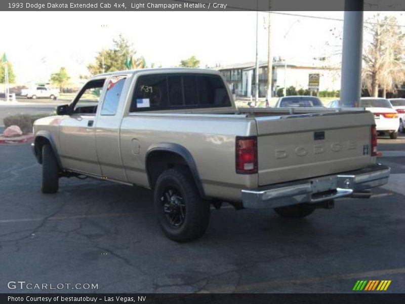 Light Champagne Metallic / Gray 1993 Dodge Dakota Extended Cab 4x4